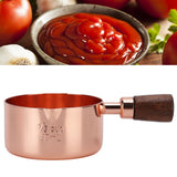 Sauce Pan Wooden Handle Rose Gold Stainless Steel Sauce Pot for Cooking Kitchen Ware1/3cup - Extra Image