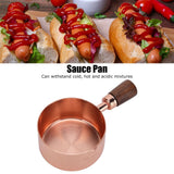 Sauce Pan Wooden Handle Rose Gold Stainless Steel Sauce Pot for Cooking Kitchen Ware1/3cup