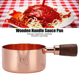 Sauce Pan Wooden Handle Rose Gold Stainless Steel Sauce Pot for Cooking Kitchen Ware1/3cup - Extra Image