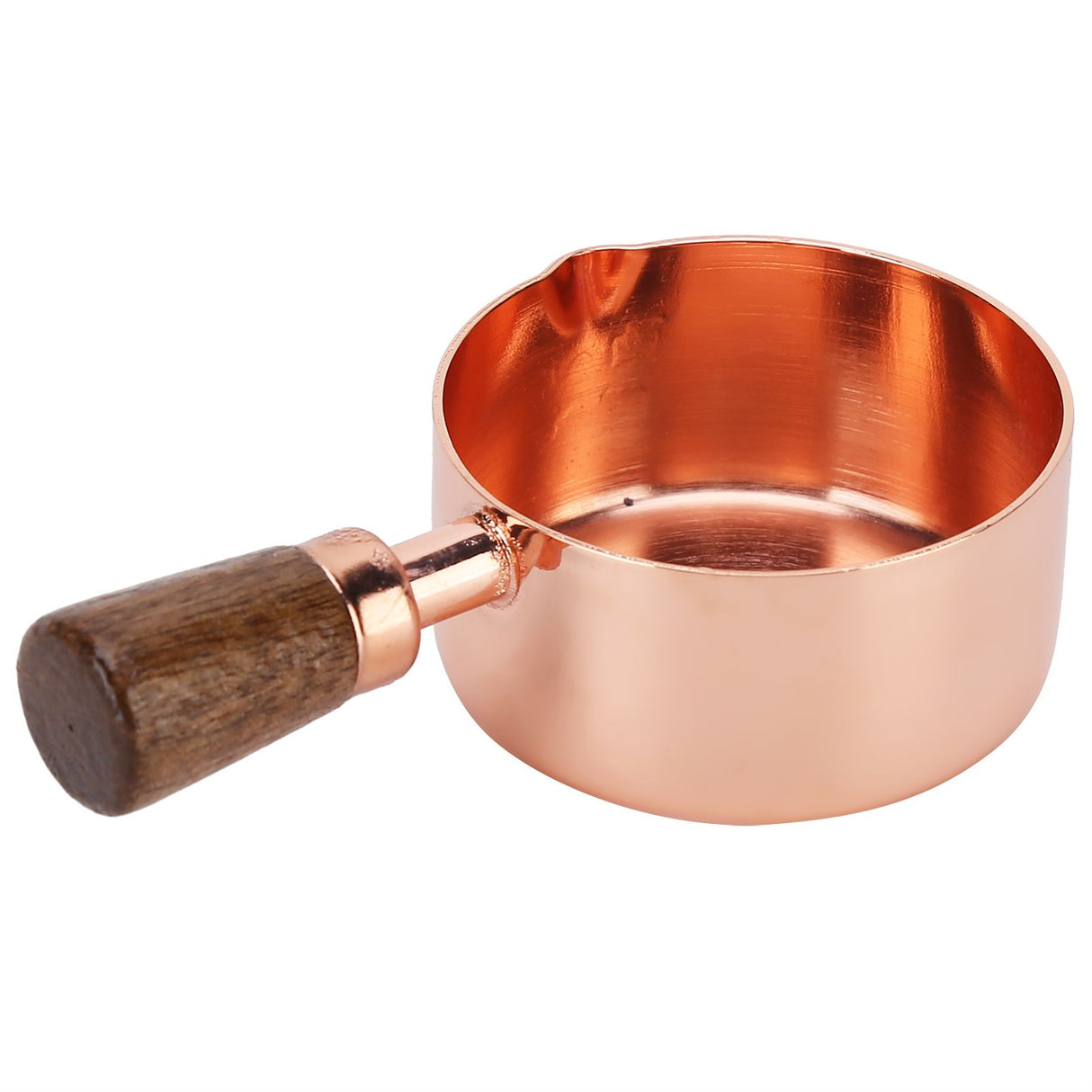 Sauce Pan Wooden Handle Rose Gold Stainless Steel Sauce Pot for Cooking Kitchen Ware1/4cup
