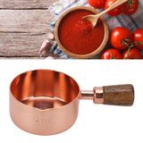 Sauce Pan Wooden Handle Rose Gold Stainless Steel Sauce Pot for Cooking Kitchen Ware1/4cup