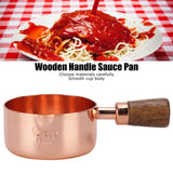 Sauce Pan Wooden Handle Rose Gold Stainless Steel Sauce Pot for Cooking Kitchen Ware1/4cup - Extra Image