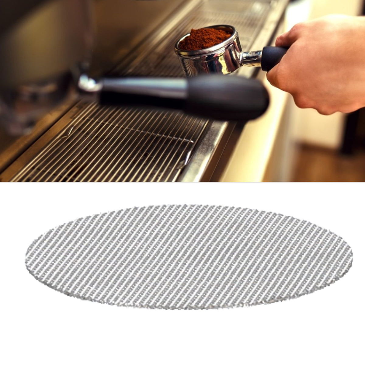 Stainless Steel Coffee Filter Plate Replacement Filter Mesh Screen for Coffee Powder Bowl Parts58.5mm 100um 1mm