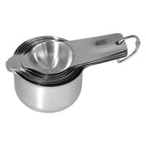 7Pcs/Set Stainless Steel Measuring Cup Measuring Spoon with Scale Baking Tool for Home Kitchen - Front View
