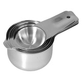7Pcs/Set Stainless Steel Measuring Cup Measuring Spoon with Scale Baking Tool for Home Kitchen - Side View