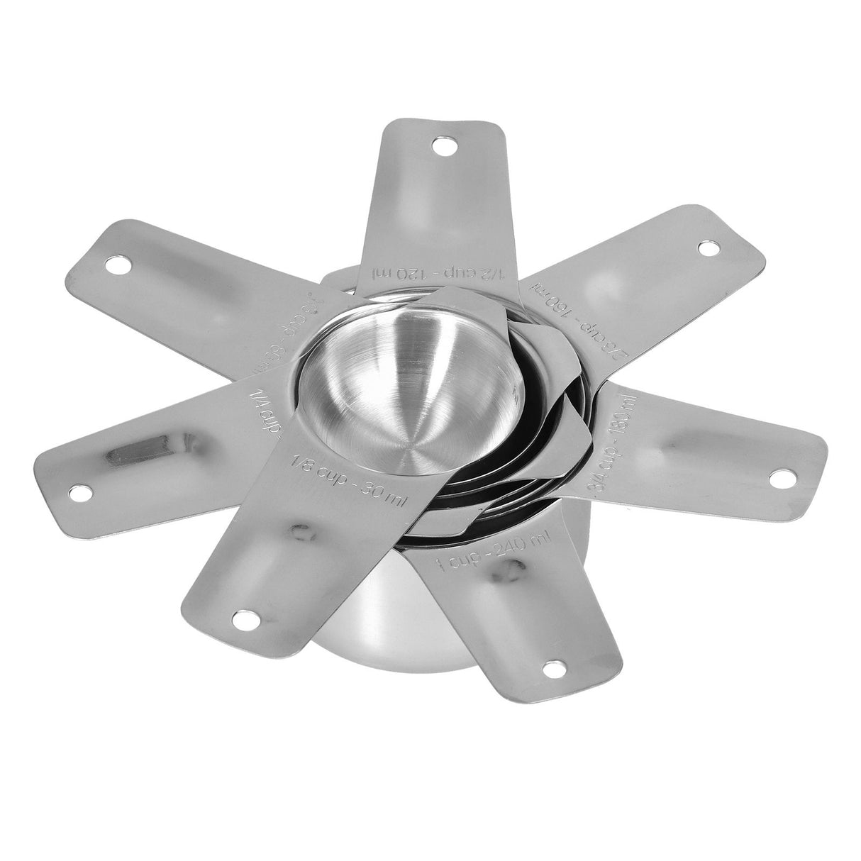 7Pcs/Set Stainless Steel Measuring Cup Measuring Spoon with Scale Baking Tool for Home Kitchen