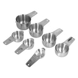 7Pcs/Set Stainless Steel Measuring Cup Measuring Spoon with Scale Baking Tool for Home Kitchen - Rear View