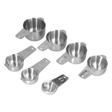 7Pcs/Set Stainless Steel Measuring Cup Measuring Spoon with Scale Baking Tool for Home Kitchen