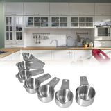 7Pcs/Set Stainless Steel Measuring Cup Measuring Spoon with Scale Baking Tool for Home Kitchen - Extra Image