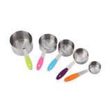 10Pcs/Set Stainless Steel Spoon Kitchen Baking Tools with Silicone Handle Removable Buckle