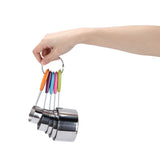 10Pcs/Set Stainless Steel Spoon Kitchen Baking Tools with Silicone Handle Removable Buckle
