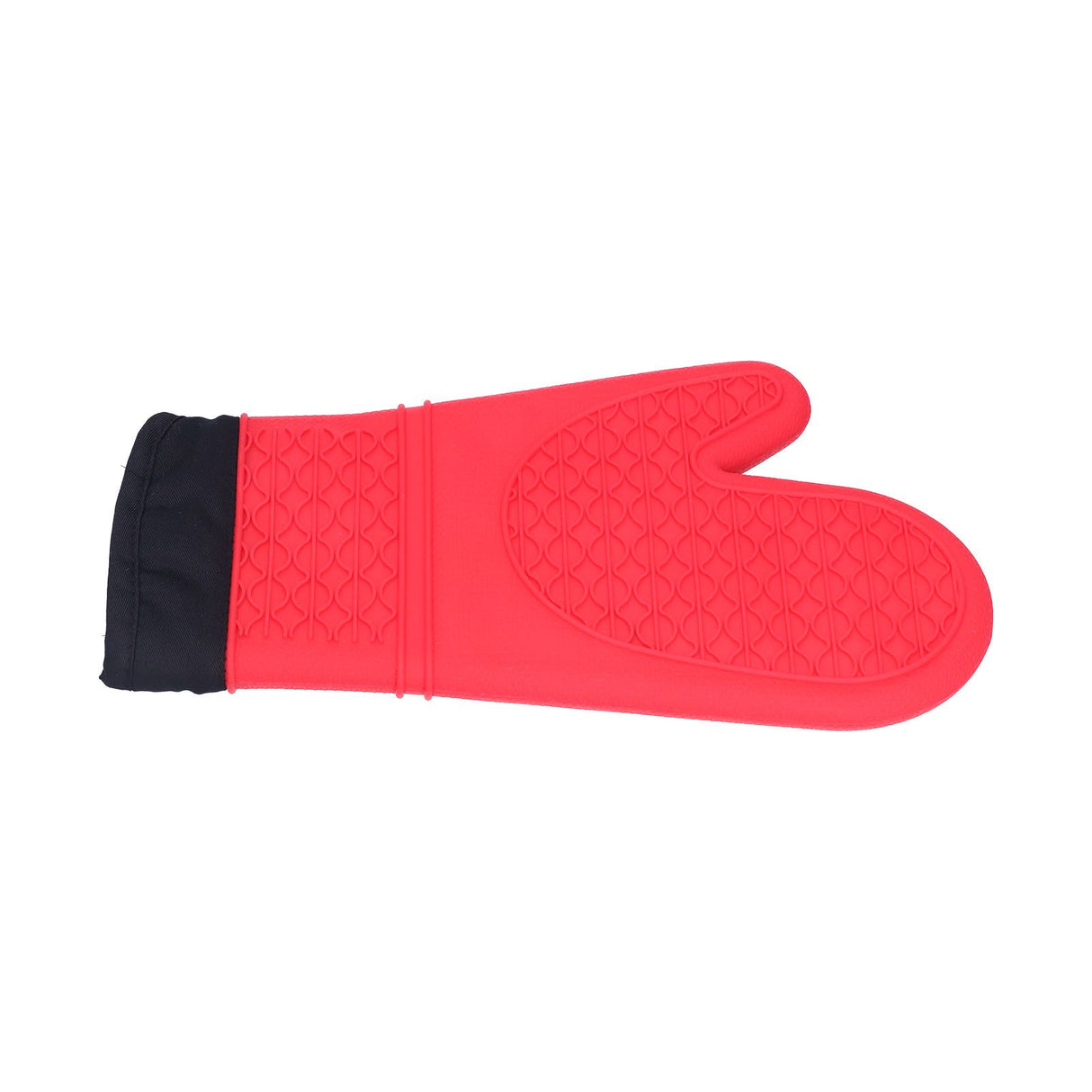 Silicone Oven Mitts with Cotton Heat Insulated Anti Scalding Baking Gloves for Home KitchenRed