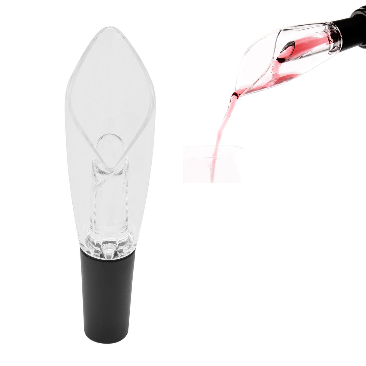 2in 1 Wine Aerator Pourer Red Wine Aerating Pourer Decanter Spout for Home Hotel Kitchen Bar Restaurant