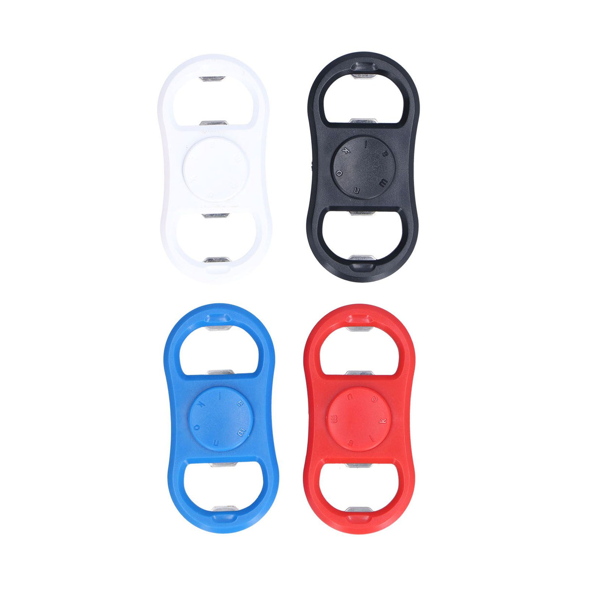 4Pcs Portable Manual Double Head Beer Bottle Opener Hand Decompression Toy Black White Blue Red