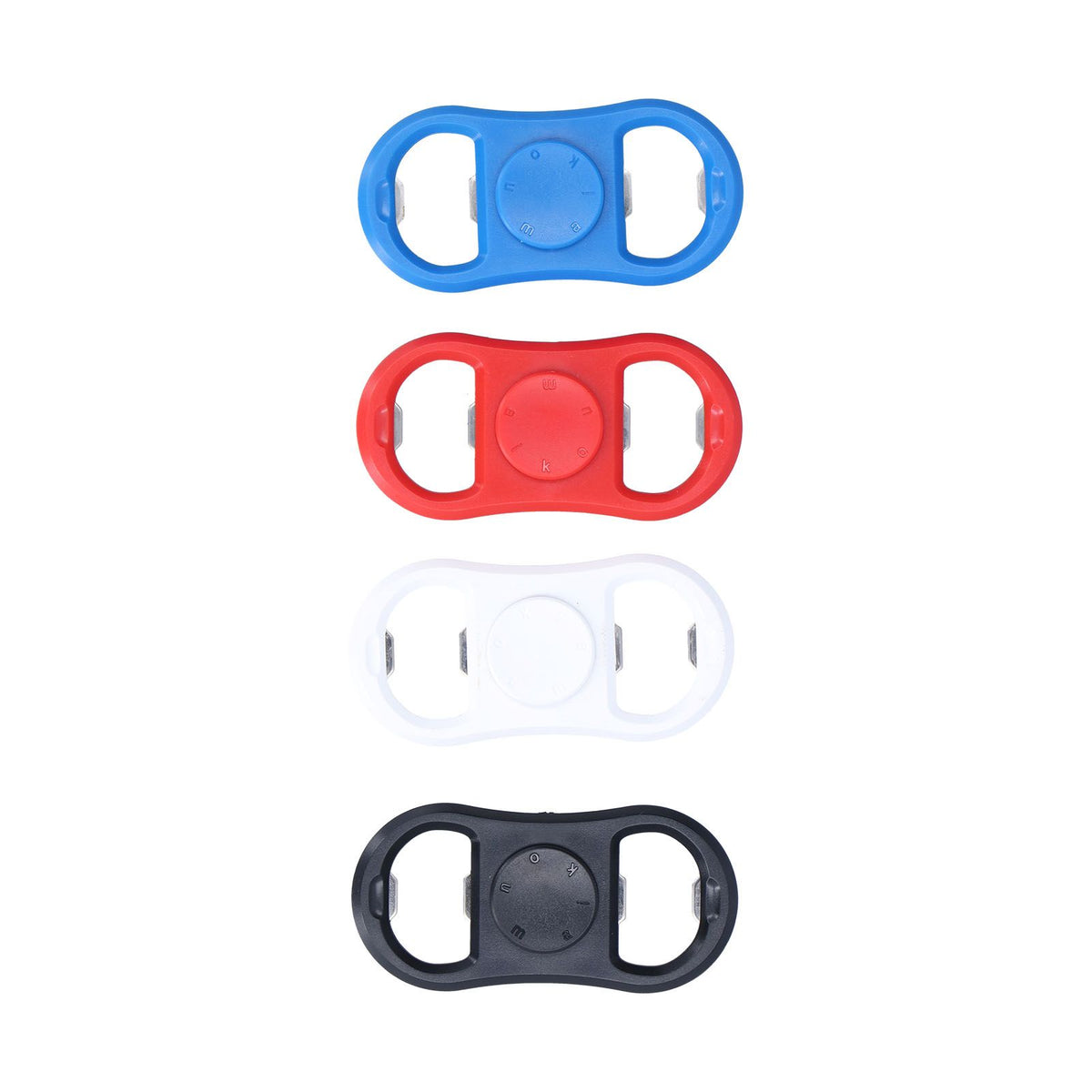 4Pcs Portable Manual Double Head Beer Bottle Opener Hand Decompression Toy Black White Blue Red