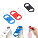 4Pcs Portable Manual Double Head Beer Bottle Opener Hand Decompression Toy Black White Blue Red