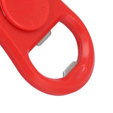 4Pcs Portable Manual Double Head Beer Bottle Opener Hand Decompression Toy Black White Blue Red