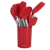 15PCS/Set Silicone Cooking Utensil Set with Stainless Steel Handle Kitchen Spatulas Spoon Cooking ToolsRed