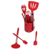 15PCS/Set Silicone Cooking Utensil Set with Stainless Steel Handle Kitchen Spatulas Spoon Cooking ToolsRed