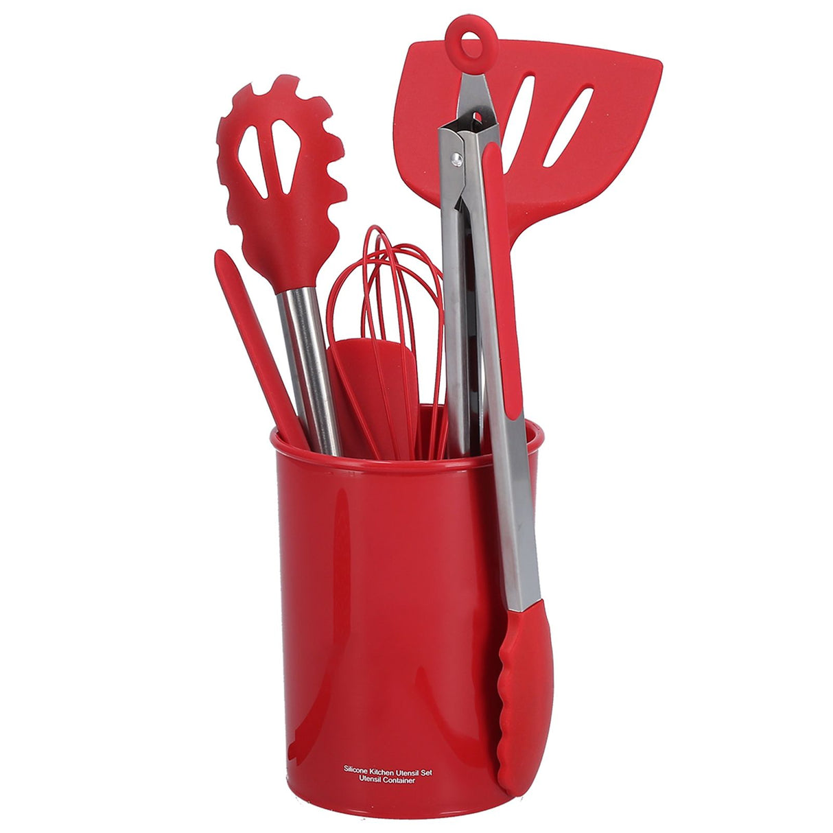 15PCS/Set Silicone Cooking Utensil Set with Stainless Steel Handle Kitchen Spatulas Spoon Cooking ToolsRed