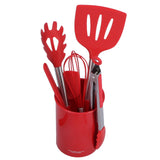 15PCS/Set Silicone Cooking Utensil Set with Stainless Steel Handle Kitchen Spatulas Spoon Cooking ToolsRed
