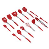 15PCS/Set Silicone Cooking Utensil Set with Stainless Steel Handle Kitchen Spatulas Spoon Cooking ToolsRed - Extra Image