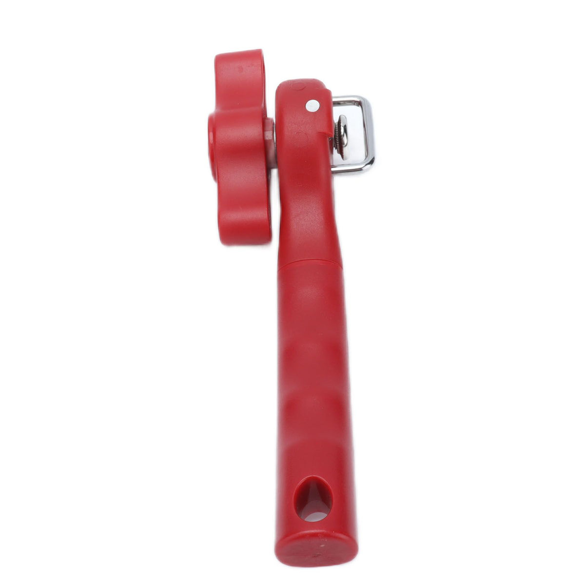 Manual Can Opener Stainless Steel Single Handle Side Open Safety Can Opener for Home CampingRed