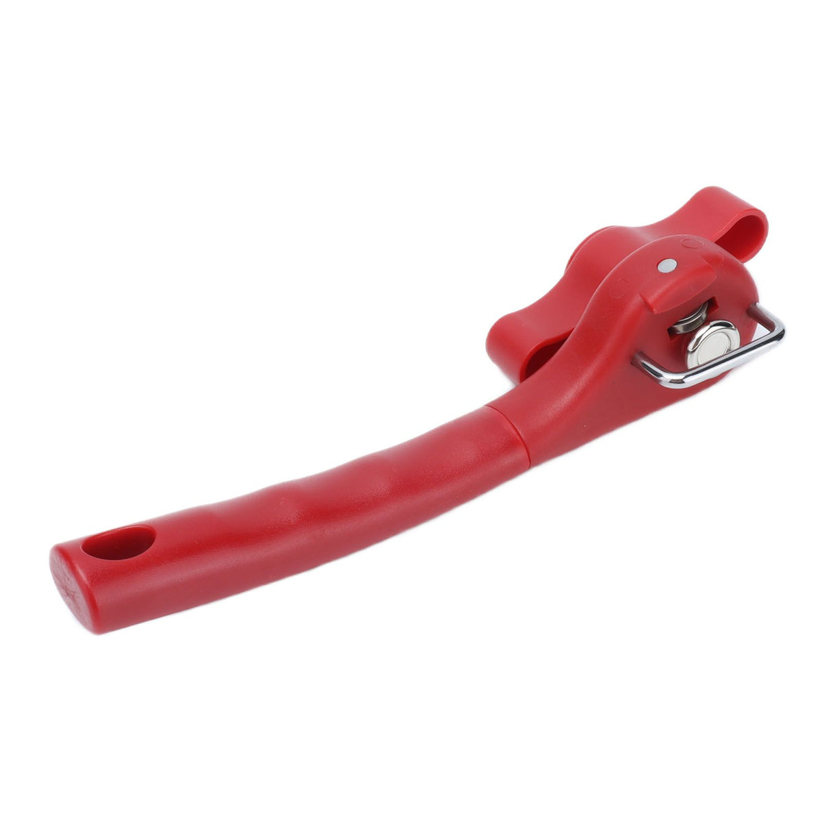 Manual Can Opener Stainless Steel Single Handle Side Open Safety Can Opener for Home CampingRed