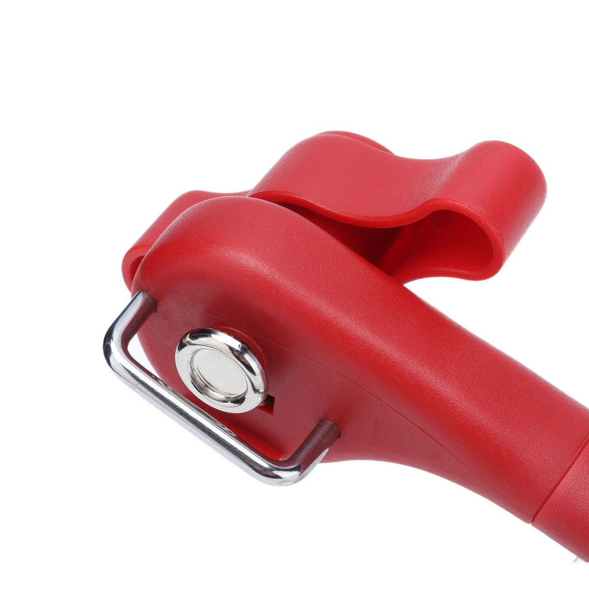 Manual Can Opener Stainless Steel Single Handle Side Open Safety Can Opener for Home CampingRed