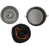 Outdoor Camping Pot Portable Aluminum Alloy Bonfire Hanging Pot with Lid Storage Bag for 6‑8 People