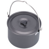 Outdoor Camping Pot Portable Aluminum Alloy Bonfire Hanging Pot with Lid Storage Bag for 6‑8 People