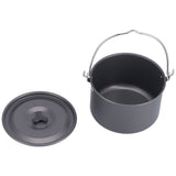 Outdoor Camping Pot Portable Aluminum Alloy Bonfire Hanging Pot with Lid Storage Bag for 6‑8 People