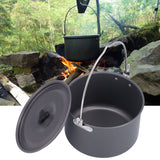 Outdoor Camping Pot Portable Aluminum Alloy Bonfire Hanging Pot with Lid Storage Bag for 6‑8 People - Extra Image