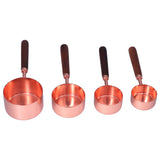 4Pcs Measuring Cups and Spoons Set with Copper Plated Handle Baking Tool for Kitchen - Extra Image