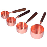 4Pcs Measuring Cups and Spoons Set with Copper Plated Handle Baking Tool for Kitchen - Extra Image