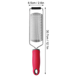 Stainless Steel Cheese Grater Multifucntional Lemon Chocolate Zester with Non Slip HandleFine Teeth