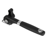 Manual Can Opener Stainless Steel Bottle Opener with Smooth Edge and Non Slip Handle Black for KitchenStraight Handle K3