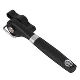 Manual Can Opener Stainless Steel Bottle Opener with Smooth Edge and Non Slip Handle Black for KitchenStraight Handle K3