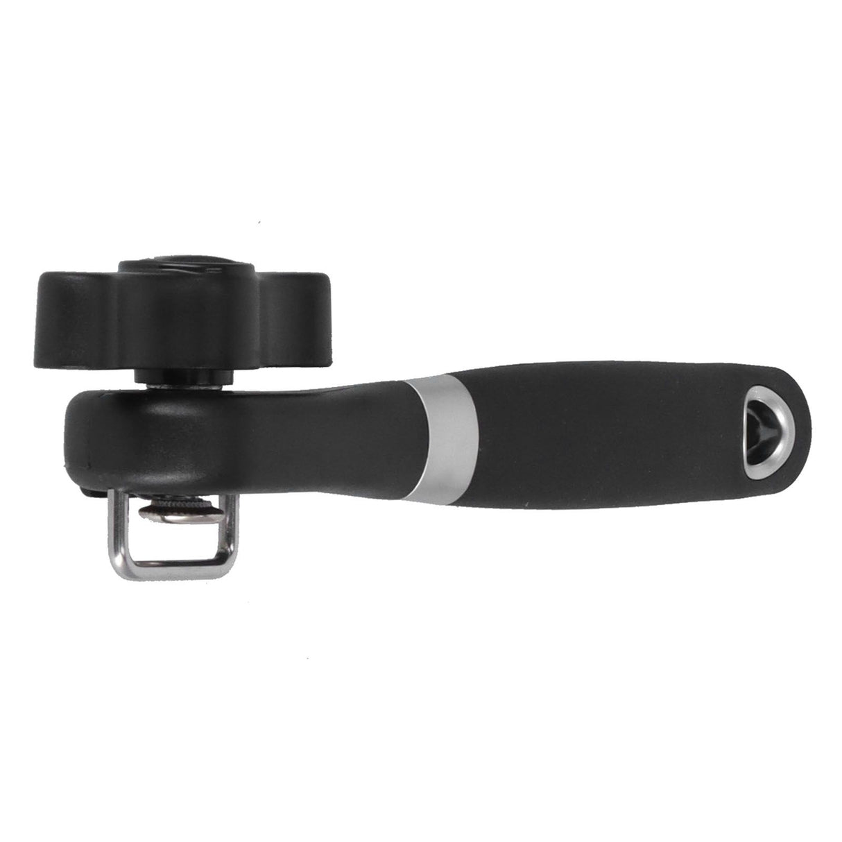 Manual Can Opener Stainless Steel Bottle Opener with Smooth Edge and Non Slip Handle Black for KitchenStraight Handle K3
