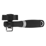 Manual Can Opener Stainless Steel Bottle Opener with Smooth Edge and Non Slip Handle Black for KitchenStraight Handle K3