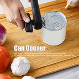 Manual Can Opener Stainless Steel Bottle Opener with Smooth Edge and Non Slip Handle Black for KitchenStraight Handle K3 - Extra Image