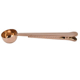 Stainless Steel Coffee Clip Spoon Multifunctional Milk Powder Measuring Spoon for HomeRose Gold
