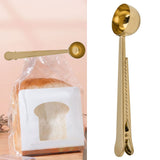 Stainless Steel Coffee Clip Spoon Multifunctional Milk Powder Measuring Spoon for HomeGolden