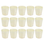 15Pcs Disposable Tasting Cup Wooden Decorated Lightweight Dessert Cup for Home Bars Restaurants