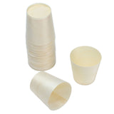 15Pcs Disposable Tasting Cup Wooden Decorated Lightweight Dessert Cup for Home Bars Restaurants - Close-Up Angle