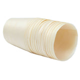 15Pcs Disposable Tasting Cup Wooden Decorated Lightweight Dessert Cup for Home Bars Restaurants - Low Angle