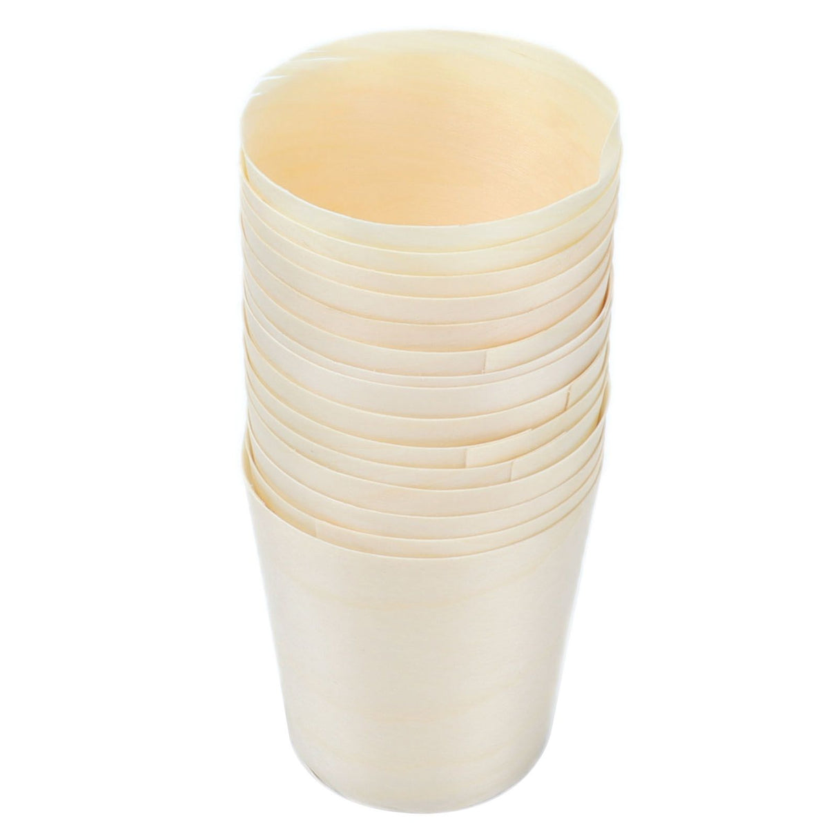 15Pcs Disposable Tasting Cup Wooden Decorated Lightweight Dessert Cup for Home Bars Restaurants