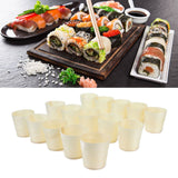 15Pcs Disposable Tasting Cup Wooden Decorated Lightweight Dessert Cup for Home Bars Restaurants