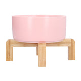 Fruit Salad Dessert Bowl Ceramic Bowl with Frame Big and Round Easy to Clean and Safe for FamilyPink