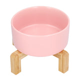 Fruit Salad Dessert Bowl Ceramic Bowl with Frame Big and Round Easy to Clean and Safe for FamilyPink
